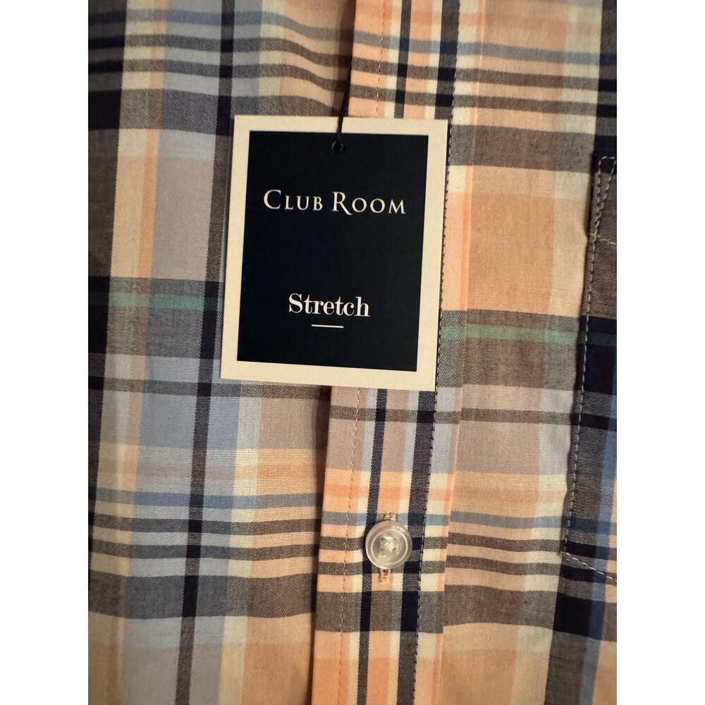 Men's Club Room Men’s Plaid Stretch Button-Down Shirt Small - Picture 4 of 5